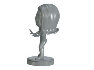 Invisible Woman Retro Fantastic 3D-printmodel