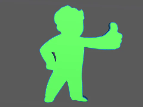 Vault Boy Fridge magnet 3D Print Model