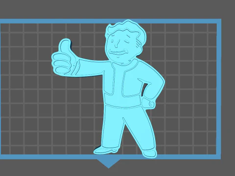 Vault Boy Fridge magnet 3D Print Model