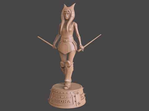 Ahsoka Tano Star Wars 3D Print Model
