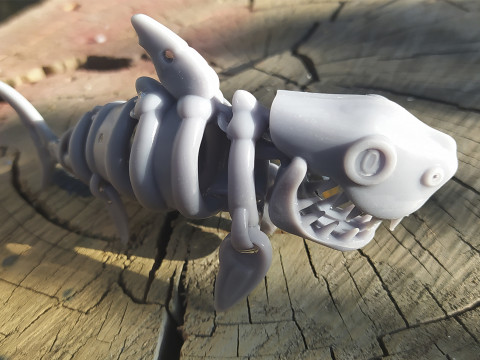 SKELETON SHARK Articulated Modelo de impresión 3D