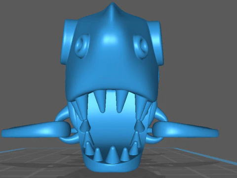 SKELETON SHARK Articulated 3D Print Model
