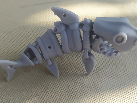 SKELETON SHARK Articulated 3D Print Model