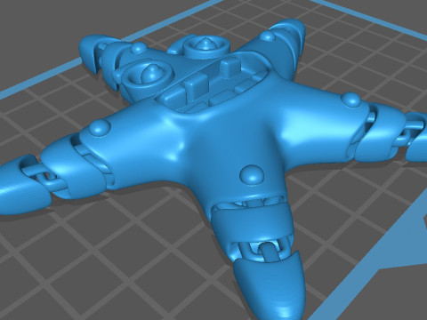 Articulated Strarfish 3D Print Model