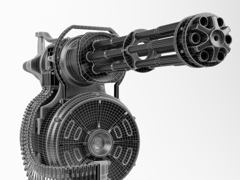 Minigun Fallout 3Dモデル