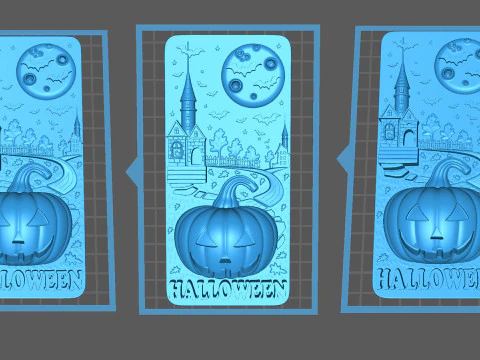 Halloween Fridge Magnet 3D Print Model