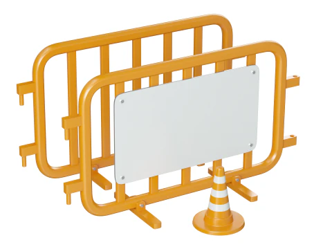 제한 구역 울타리 3D 모델