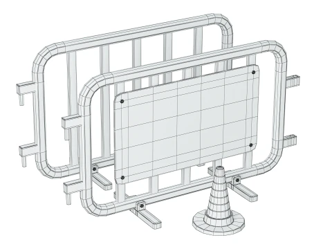 Restricted Area Fence 3D Model