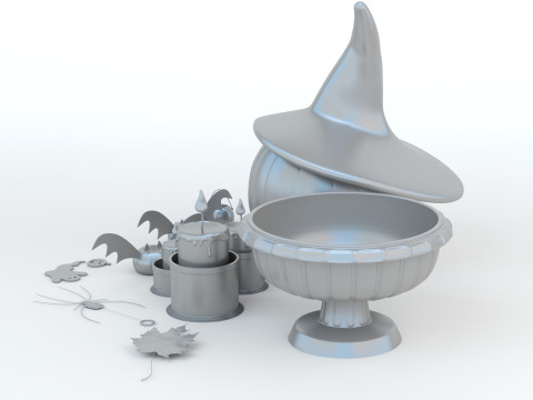 Halloween Set Modello di stampa 3D