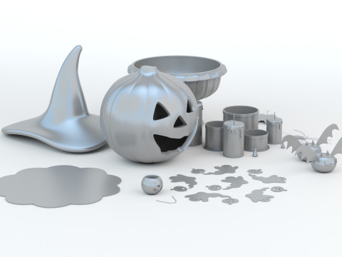 Halloween Set Modello di stampa 3D
