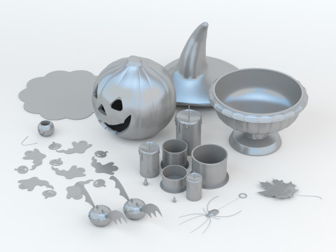Halloween Set Modello di stampa 3D