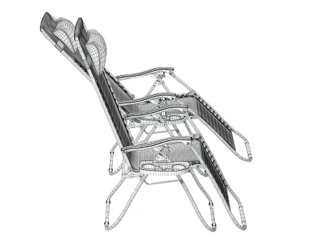 Belleze Zero Gravity Chaise Lounge 3D Model