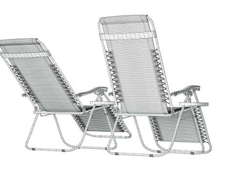 Belleze Zero Gravity Chaise Lounge 3Dモデル