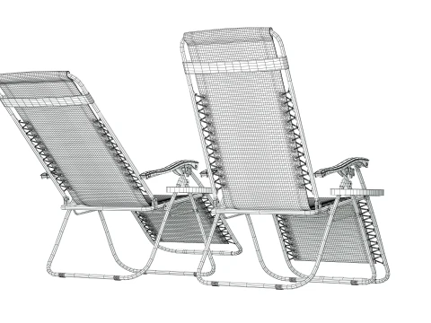 Belleze Zero Gravity Chaise Lounge 3D Model