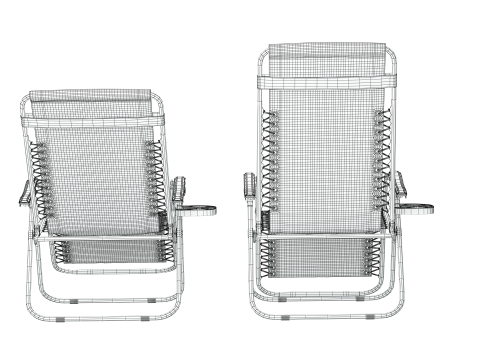 Belleze Zero Gravity Chaise Lounge 3Dモデル