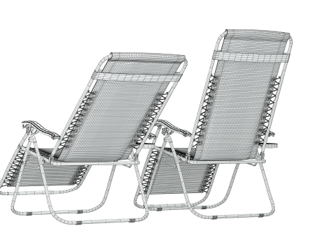 Belleze Zero Gravity Chaise Lounge 3Dモデル
