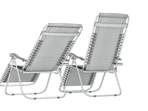 Belleze Zero Gravity Chaise Lounge 3D Model