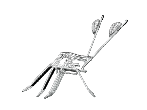 Belleze Zero Gravity Chaise Lounge 3Dモデル