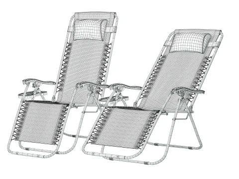 Belleze Zero Gravity Chaise Lounge 3D Model