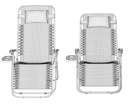 Belleze Zero Gravity Chaise Lounge 3D Model