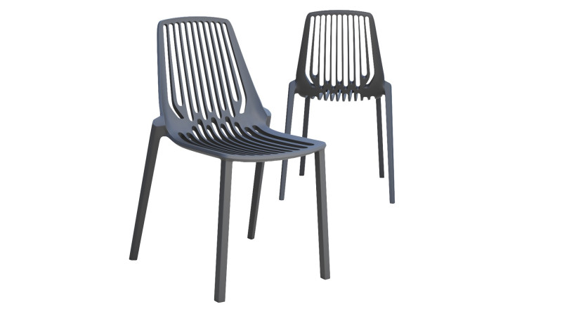 Oasis Stacking Chair 3D Модель .c4d .max .obj .3ds .fbx .stl .blend 