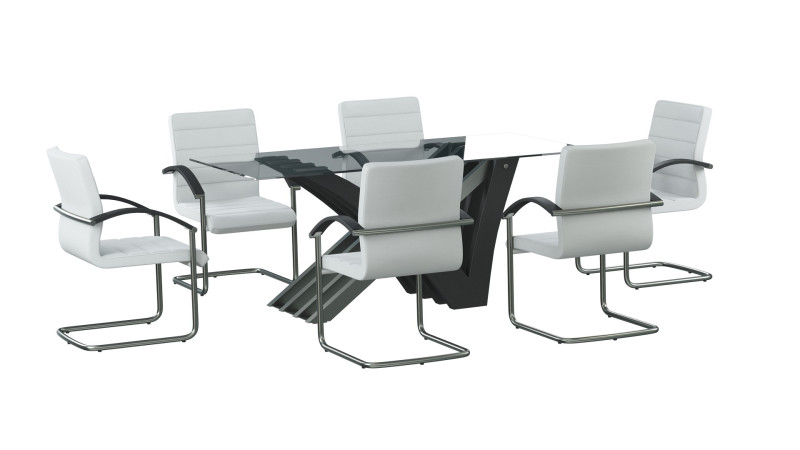 August Arm Chair and Table 3D Model .c4d .max .obj .3ds .fbx .stl .blend