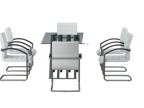August Arm Chair and Table 3D Model
