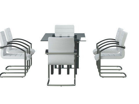 August Arm Chair and Table 3D Model