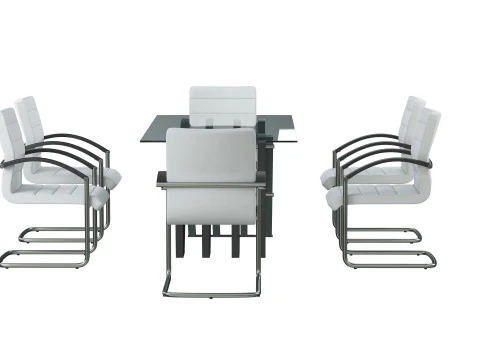 August Arm Chair and Table 3D Model