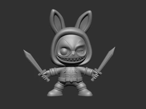 LABUBU Deadpool Figure 3D Print Model