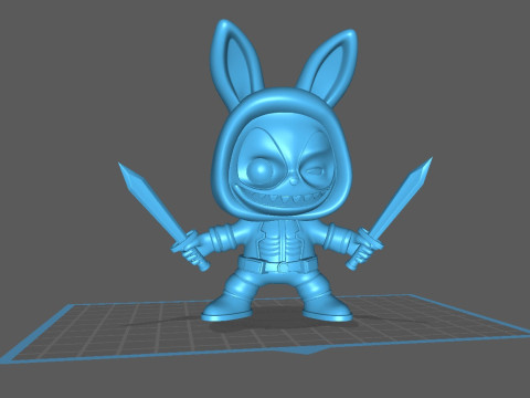 LABUBU Deadpool Figure 3D Druckmodell