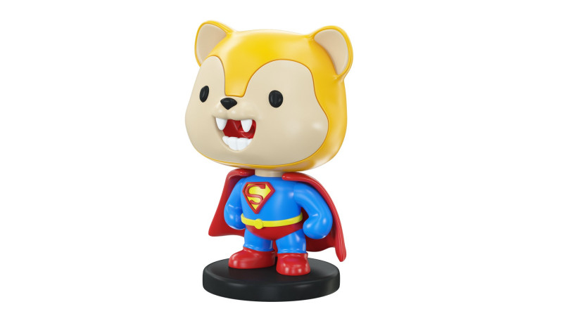 Super Bear Figure 3D Принт Модель .c4d .max .obj .3ds .fbx .stl .blend 