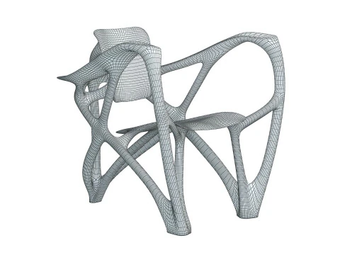 Bone Armchair 3D Print Model