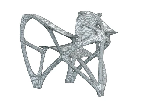 Bone Armchair 3D Print Model