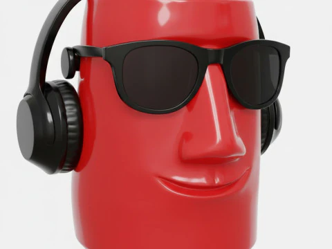 HEAD FLOWER POT VASE HAPPY 3D Print Model
