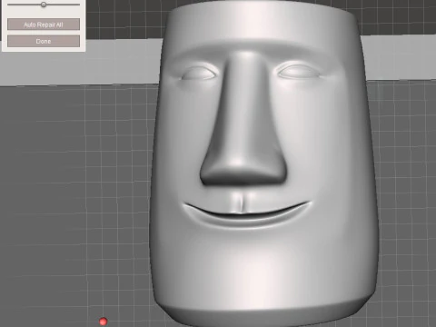 HEAD FLOWER POT VASE HAPPY 3D Print Model