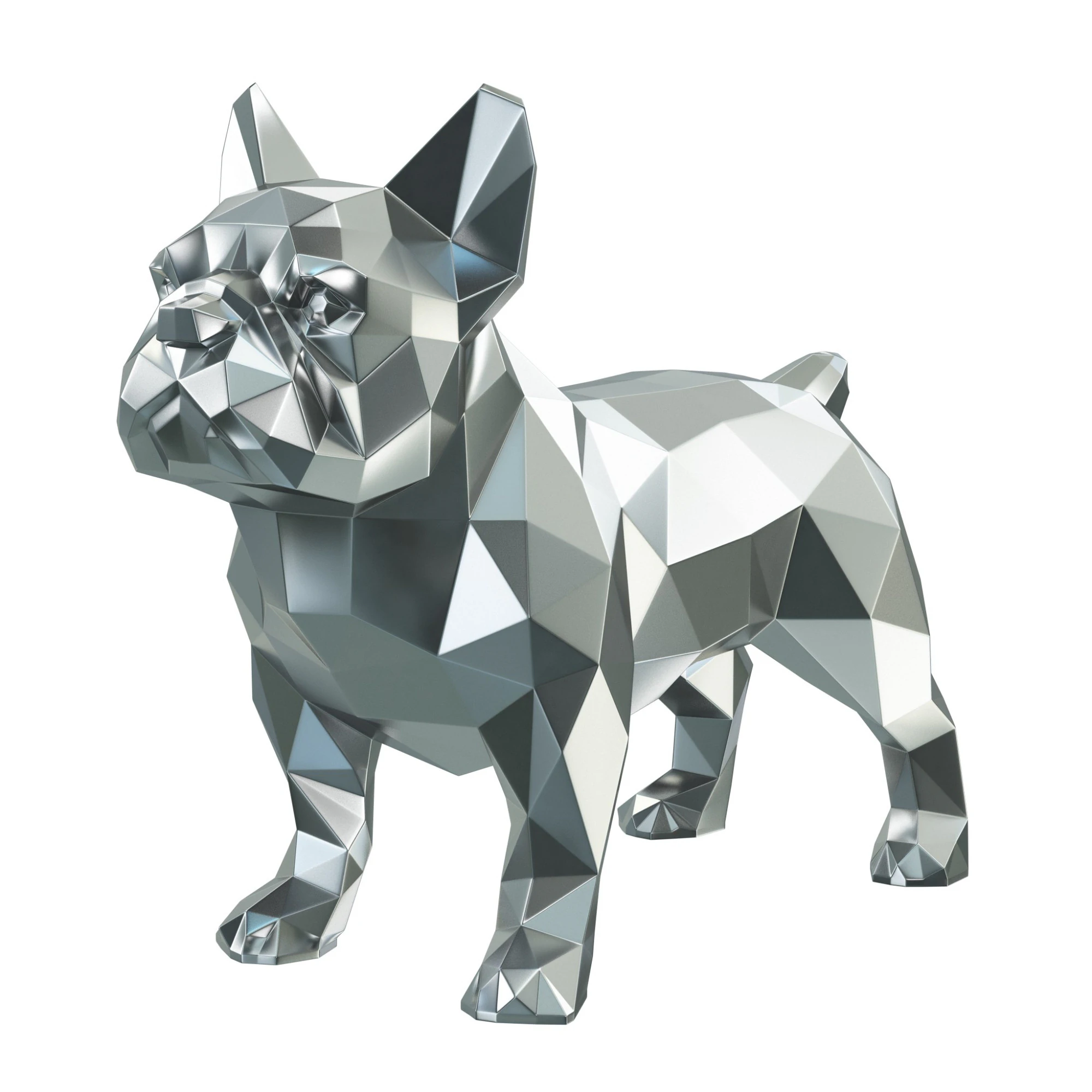 FRENCH BULLDOG FIGURINE 3D Print Model .c4d .max .obj .3ds .fbx .stl .blend 