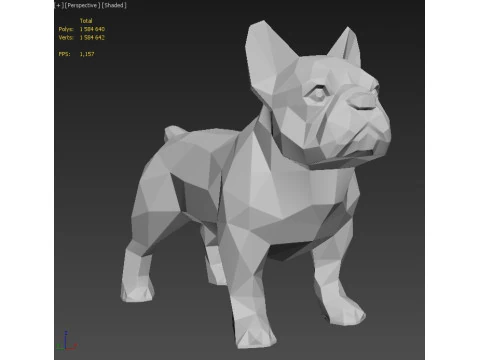 FRENCH BULLDOG FIGURINE 3D Print Model