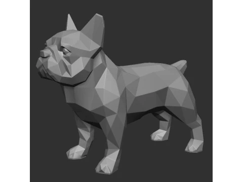 FRENCH BULLDOG FIGURINE 3D Print Model