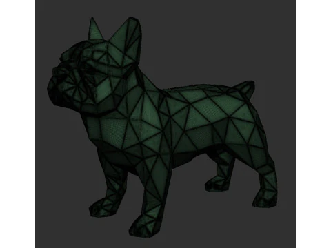 FRENCH BULLDOG FIGURINE 3D Print Model