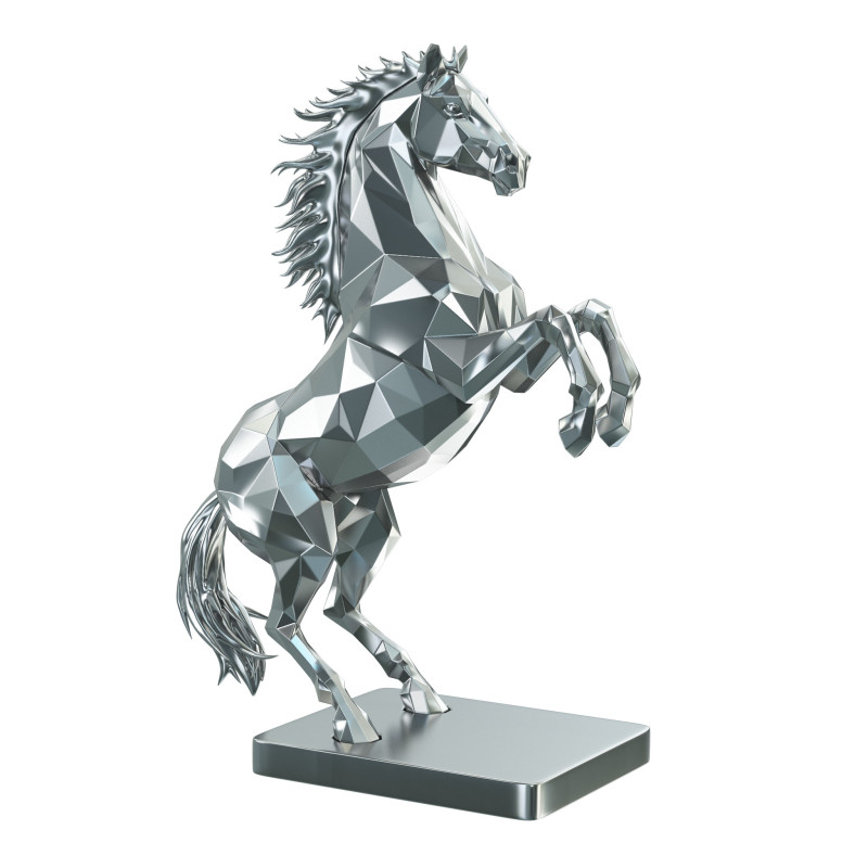 GEOMETRIC HORSE 3D Print Model .c4d .max .obj .3ds .fbx .stl .blend 