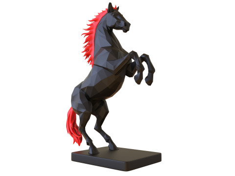 GEOMETRIC HORSE 3D Print Model