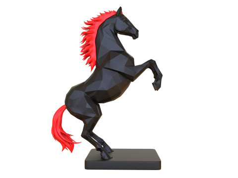 GEOMETRIC HORSE 3D Print Model