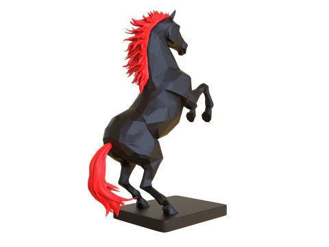 GEOMETRIC HORSE 3D Print Model