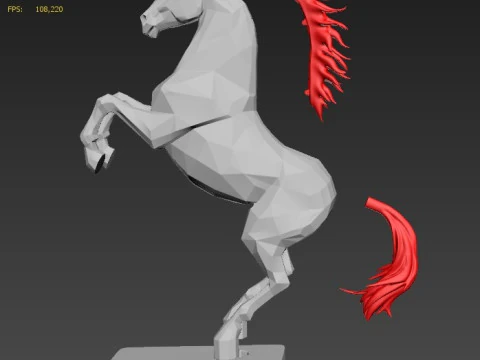 GEOMETRIC HORSE 3D Print Model
