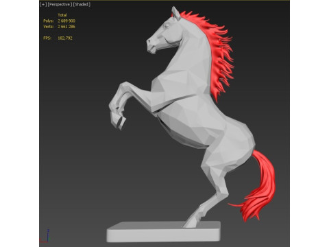 GEOMETRIC HORSE 3D Print Model