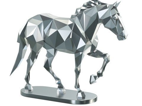 VEELhoekig PAARD 3D printmodel
