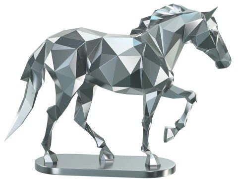 POLYGONAL HORSE 3D Print Model