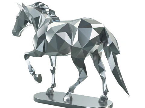 POLYGONAL HORSE 3D Print Model