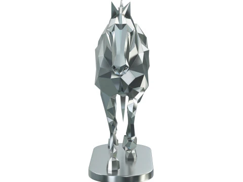 POLYGONAL HORSE 3D Print Model